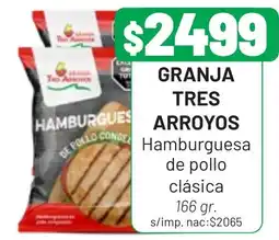Almacor Granja tres arroyos hamburguesa de pollo clásica oferta