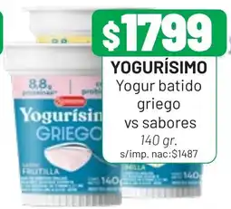 Almacor Yogurísimo yogur batido griego vs sabores oferta