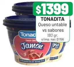 Almacor Tonadita queso untable vs sabores oferta