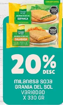 Makro Granja del sol milanesa soja oferta