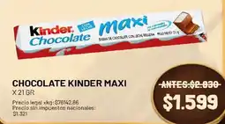 Makro Kinder chocolate maxi oferta