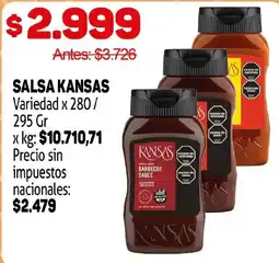 Makro Kansas salsa oferta