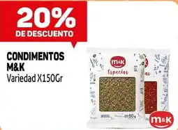 Makro M&K condimentos variedad oferta