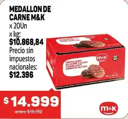 Makro M&K medallon de carne oferta