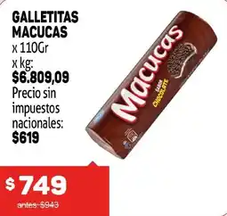 Makro Macucas galletitas oferta