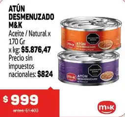 Makro M&K atún desmenuzado oferta