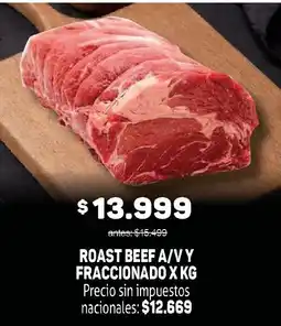 Makro Roast beef a/v y fraccionado x kg oferta