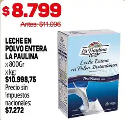 Makro La paulina leche en polvo entera oferta