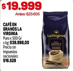 Makro La virginia café en granos oferta
