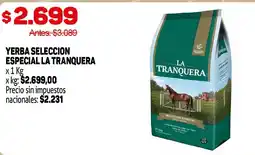 Makro La tranquera yerba seleccion especial oferta