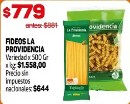 Makro La providencia fideos oferta