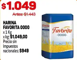 Makro Favorita harina 0000 oferta
