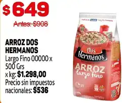 Makro Dos Hermanos arroz largo fino oferta