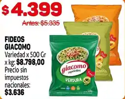 Makro Giacomo fideos oferta
