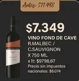 Makro Fondo de cave vino r. malbec / c. sauvignon oferta