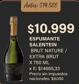 Makro Salentein espumante brut nature / extra brut oferta