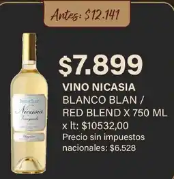 Makro Nicasia vino blanco blan / red blend oferta