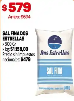 Makro Dos estrellas sal fina oferta