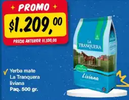 Supermercados Damesco La tranquera yerba mate liviana oferta