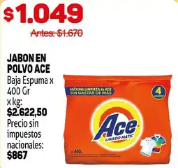 Makro Ace jabon en polvo oferta