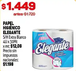 Makro Elegante papel higiénico oferta