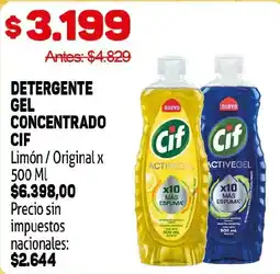 Makro Cif detergente gel concentrado oferta