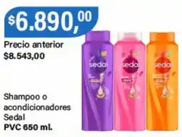 Supermercados Damesco Sedal shampoo o acondicionadores oferta