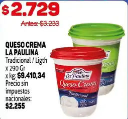 Makro La paulina queso crema tradicional / ligth oferta