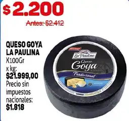 Makro Goya queso la paulina oferta