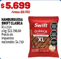 Makro Swift hamburguesa clásica oferta