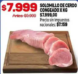 Makro Solomillo de cerdo congelado oferta