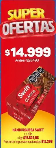 Makro Swift hamburguesa clásica oferta