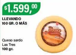Supermercados Damesco Las tres queso sardo oferta