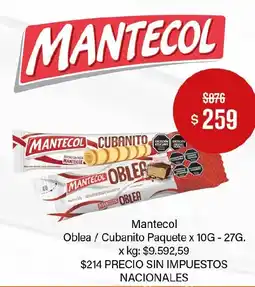 Makro Mantecol oblea / cubanito oferta
