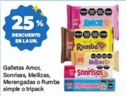 Supermercados Damesco Amor galletas, sonrisas, mellizas, merengadas o rumba oferta