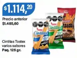 Supermercados Damesco Tostex cintitas varios sabores oferta