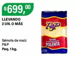 Supermercados Damesco P&P sémola de maiz oferta