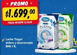 Supermercados Damesco Tregar leche entera y descremada oferta