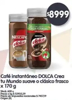 Supermercados Buenos Días Nescafe dolca cafe instantaneo oferta