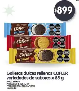 Supermercados Buenos Días Cofler galletas dulces rellenas oferta