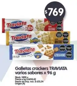 Supermercados Buenos Días Traviata galletas crackers varios sabores oferta