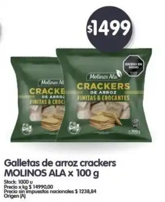 Supermercados Buenos Días Molinos ala galletas de arroz crackers oferta