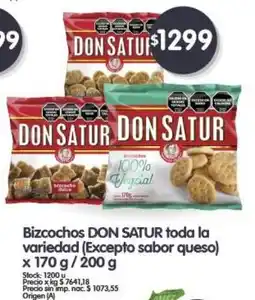 Supermercados Buenos Días Don satur bizcochos oferta