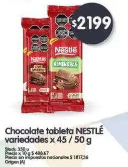 Supermercados Buenos Días Nestlé chocolate tableta variedades oferta