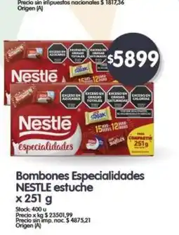 Supermercados Buenos Días Nestle bombones especialidades oferta