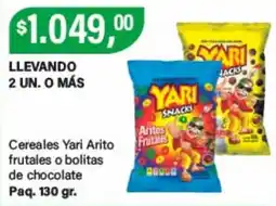 Supermercados Damesco Yari cereales arito frutales o bolitas de chocolate oferta