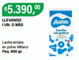 Supermercados Damesco Milano leche entera en polvo oferta