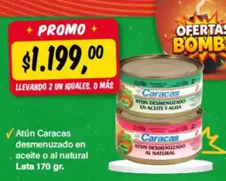 Supermercados Damesco Caracas atún desmenuzado en aceite y agua oferta