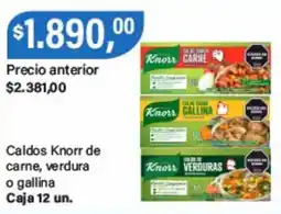 Supermercados Damesco Knorr caldos de carne, verdura o gallina oferta