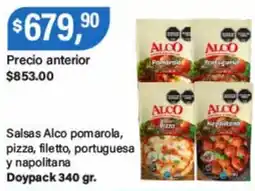 Supermercados Damesco Alco salsas pomarola pizza filetto portuguesa napolitana oferta
